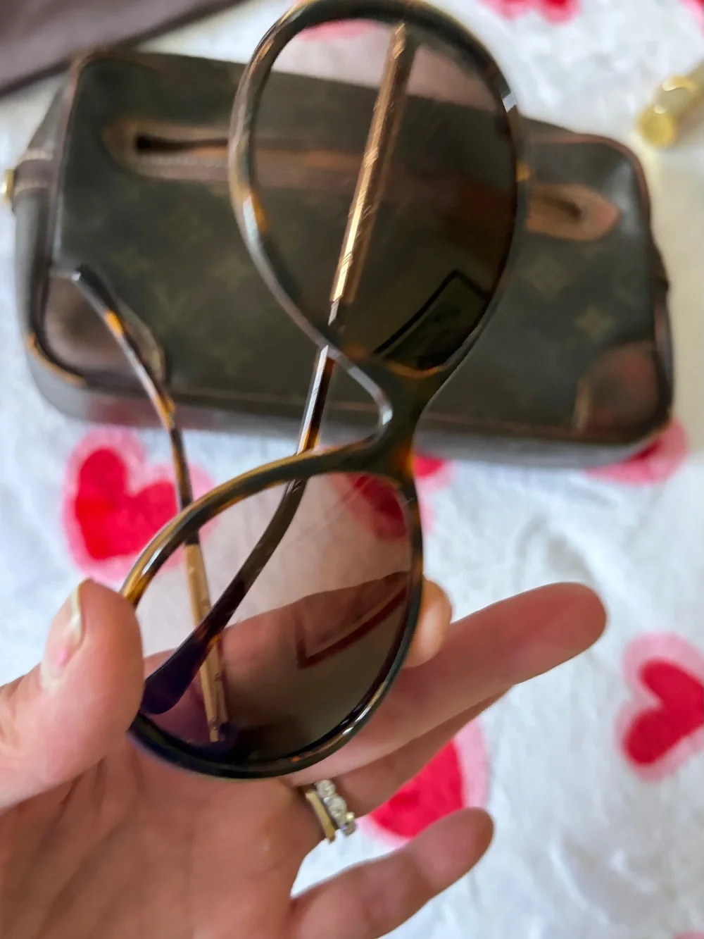 CHANEL Black and Gold Oversized Womens Sunglasses